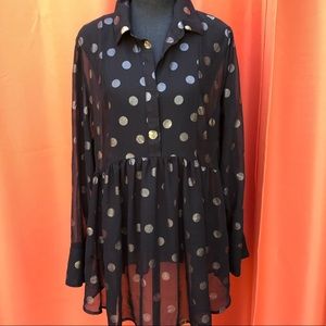 Lane Bryant Babydoll in Black Gold, Silver, Copper